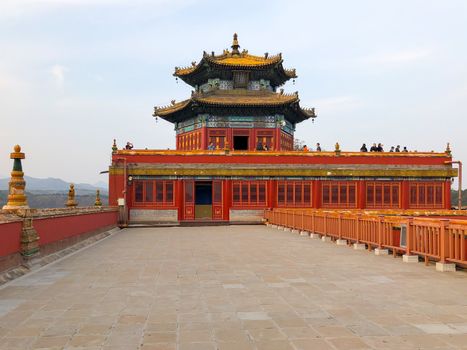 The Putuo Zongcheng Buddhist Temple, one of the Eight Outer Temples of Chengde, built between 1767 and 1771 and modeled after the Potala Palace of Tibet. Chengde Mountain Resort. China