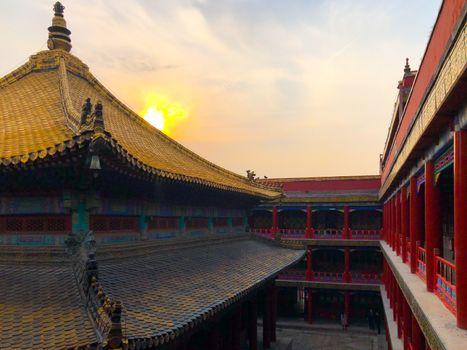 The Putuo Zongcheng Buddhist Temple, one of the Eight Outer Temples of Chengde, built between 1767 and 1771 and modeled after the Potala Palace of Tibet. Chengde Mountain Resort. China