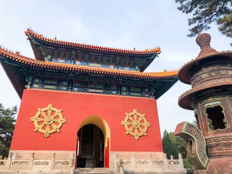 The Putuo Zongcheng Buddhist Temple, one of the Eight Outer Temples of Chengde, built between 1767 and 1771 and modeled after the Potala Palace of Tibet. Chengde Mountain Resort. China