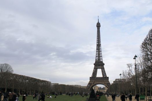 The Eiffel Tower in Paris, France. Nice scenery of the city