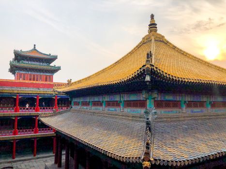 The Putuo Zongcheng Buddhist Temple, one of the Eight Outer Temples of Chengde, built between 1767 and 1771 and modeled after the Potala Palace of Tibet. Chengde Mountain Resort. China