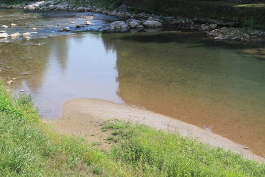 flowing river water