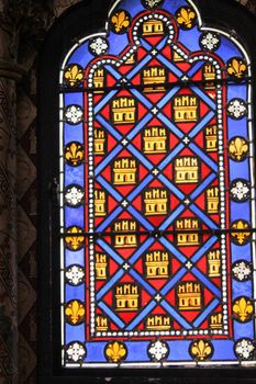 The Sainte Chapelle (Holy Chapel) in Paris, France. The Sainte Chapelle is a royal medieval Gothic chapel in Paris and one of the most famous monuments of the city