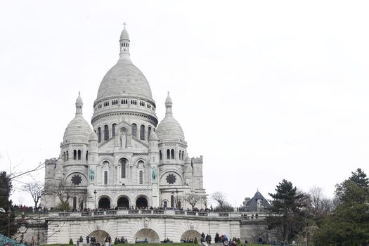 Basilica of the Sacre Coeur, dedicated to the Sacred Heart of Jesus in Paris, France.