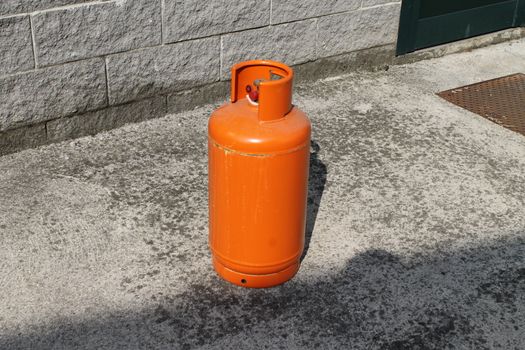 orange propane bins