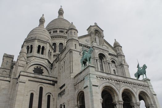 Basilica of the Sacre Coeur, dedicated to the Sacred Heart of Jesus in Paris, France.