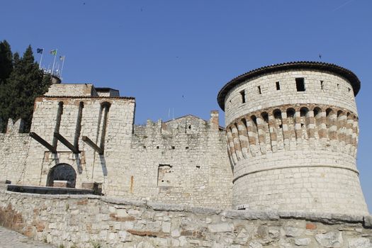 ancient castle in Brescia, a city in northern Italy