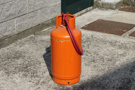 orange propane bins