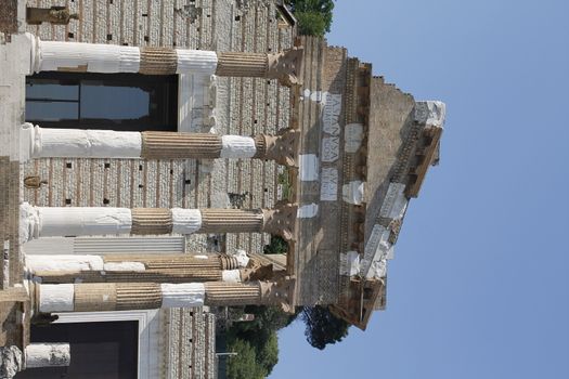 The Capitolium in the Roman forum is located in the centre of Brescia city in north Italy