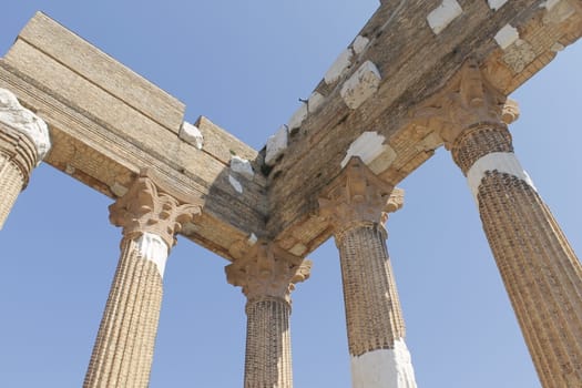 The Capitolium in the Roman forum is located in the centre of Brescia city in north Italy