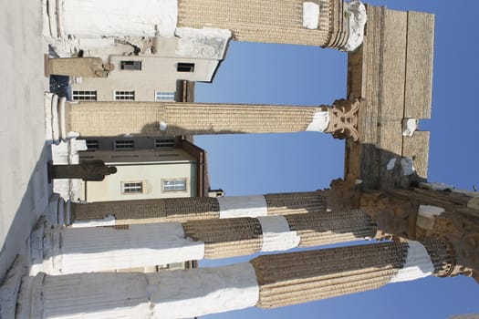 The Capitolium in the Roman forum is located in the centre of Brescia city in north Italy