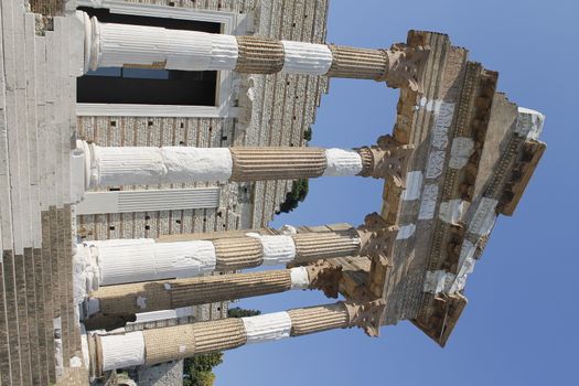 The Capitolium in the Roman forum is located in the centre of Brescia city in north Italy