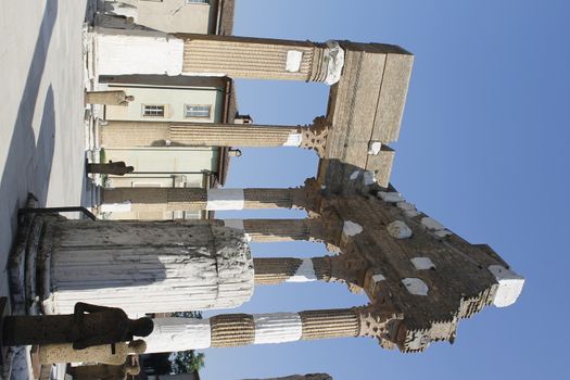 The Capitolium in the Roman forum is located in the centre of Brescia city in north Italy