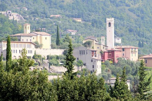 architecture in Gargnano, a small village on Garda lake in northern Italy