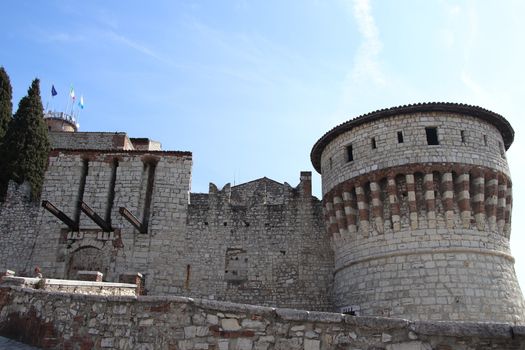 ancient castle in Brescia, a city in northern Italy