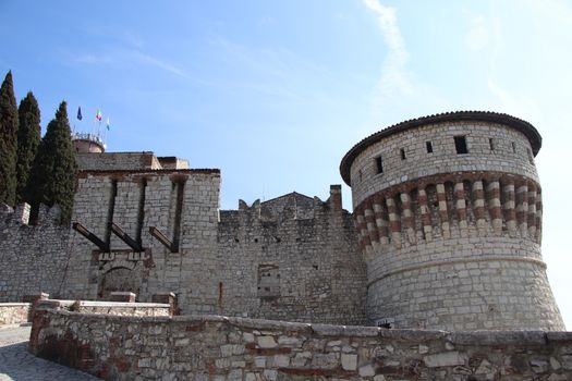 ancient castle in Brescia, a city in northern Italy