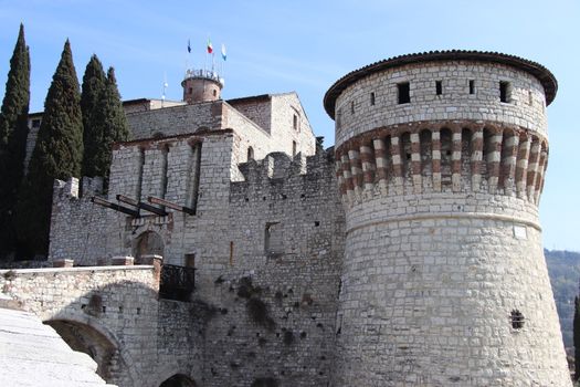 ancient castle in Brescia, a city in northern Italy