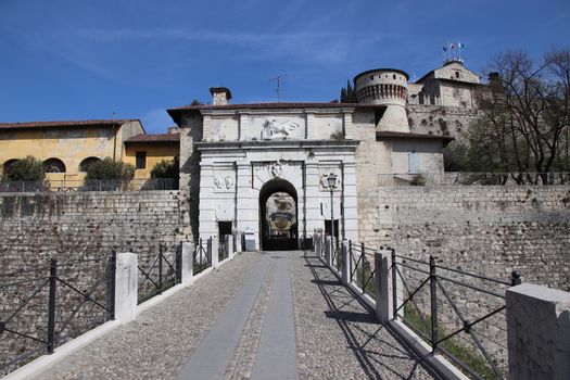 ancient castle in Brescia, a city in northern Italy