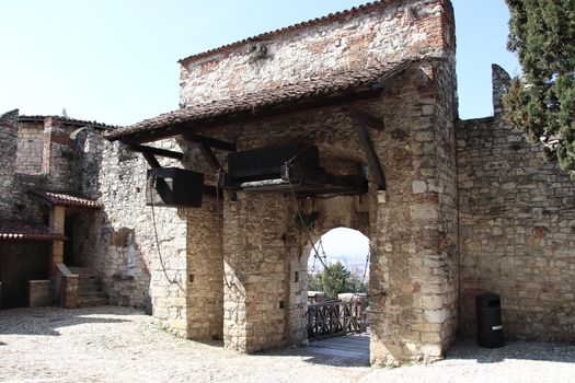 ancient castle in Brescia, a city in northern Italy