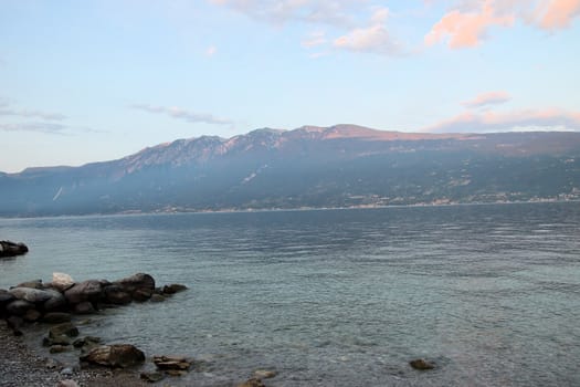 view of Garda lake in northern Italy