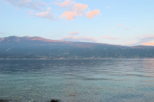 view of Garda lake in northern Italy