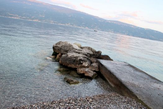 view of Garda lake in northern Italy