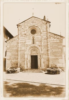 church in Maderno on Garda lake in north Italy