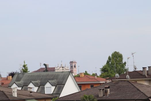 urban landscape of the town of Botticino in Italy