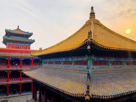 The Putuo Zongcheng Buddhist Temple, one of the Eight Outer Temples of Chengde, built between 1767 and 1771 and modeled after the Potala Palace of Tibet. Chengde Mountain Resort. China