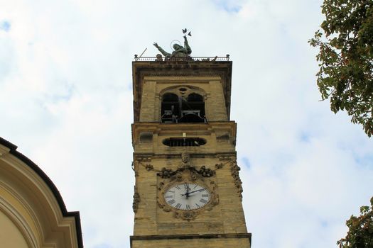 Facade detail of the church in Bergamo