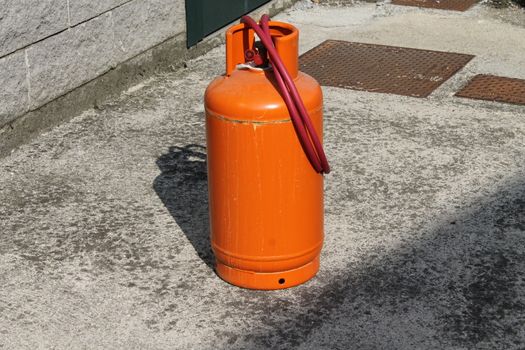 orange propane bins