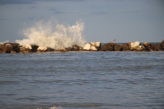 waves of the Adriatic Sea in Italy