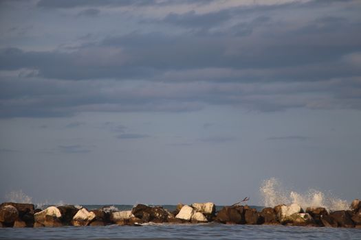 waves of the Adriatic Sea in Italy