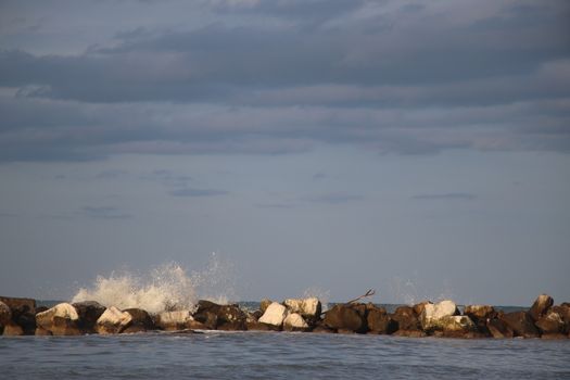 waves of the Adriatic Sea in Italy