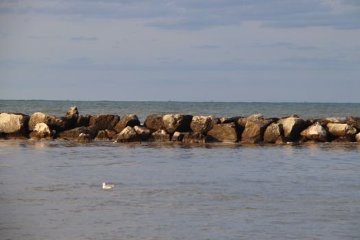 landscape of the Adriatic sea in Italy