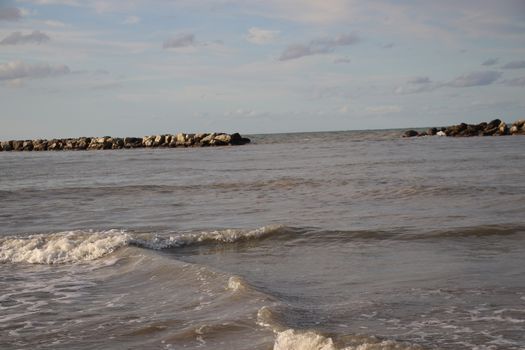 landscape of the Adriatic sea in Italy