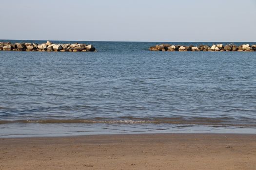 landscape of the Adriatic sea in Italy