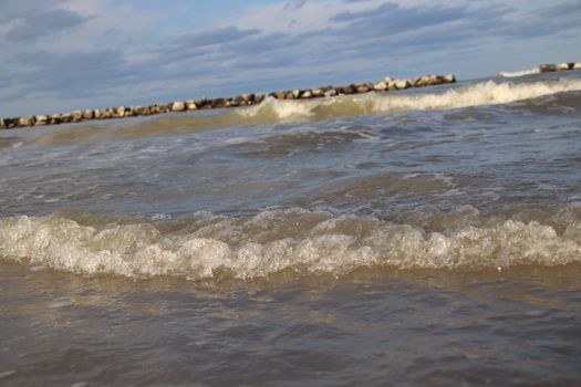 waves of the Adriatic Sea in Italy