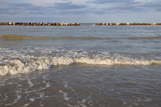 waves of the Adriatic Sea in Italy