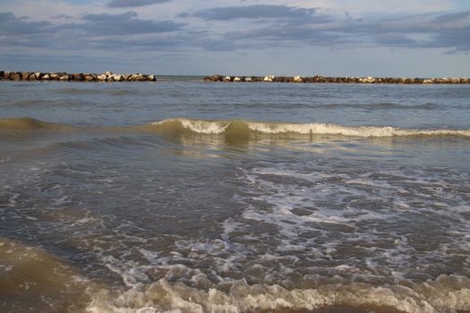 landscape of the Adriatic sea in Italy