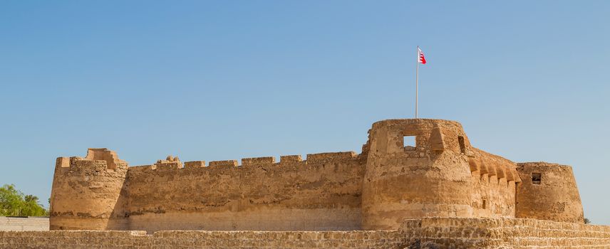 View of the old Arad Fort, in Manama, Muharraq, Bahrain.