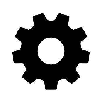 Gear or cog icon on white background.Technological driving, symbol,