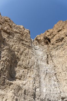 Israel Negev Desert Sede Boker. Great view of the Nakhal Tsin rift. Beautiful mountains with colorful sand. View of Nubian Ibex in Sde Boker, the Negev Desert, Southern Israel.