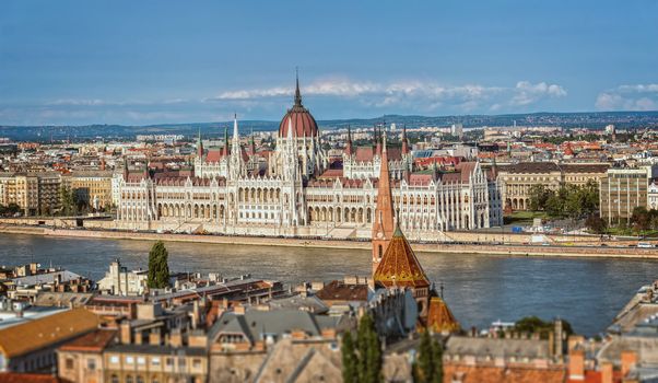 Budapest, the building of the Parliament (Hungary)