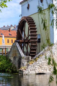 Old mill whel from city Tapolca of Hungary