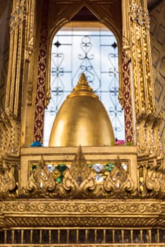 Bangkok, Thailand - August 25, 2019 : Wat Ratchanatdaram and Loha Prasat (iron castle) is buddhist temple (wat) located between RatchadamnoenKlang and MahaChai Road, in Phra Nakhon district, Bangkok.