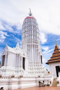Ayutthaya Thailand June 13, 2020 : Prang of Puttaisawan temple in Ayutthaya, Thailand.