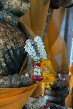 Bangkok, Thailand - August 29, 2015 : Thai buddha statue at Wat Hua Lamphong. Wat Hua Lamphong is a Royal Buddhist temple, third class, in the Bang Rak District of Bangkok, Thailand.