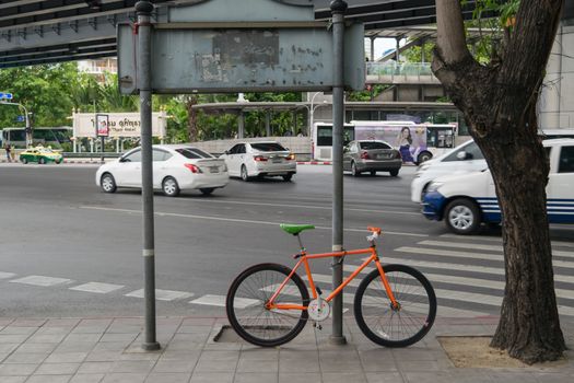 Bangkok, Thailand - July 19, 2015 : Transportation in Bangkok city. Bangkok is the capital and the most populous city of Thailand.