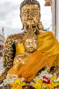 Bangkok, Thailand - August 29, 2015 : Thai buddha statue at Wat Hua Lamphong. Wat Hua Lamphong is a Royal Buddhist temple, third class, in the Bang Rak District of Bangkok, Thailand.